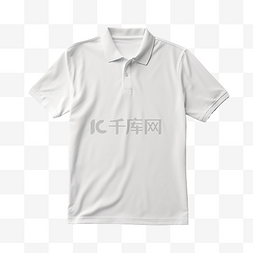 服装背景灰色图片_白色折叠 Polo T 恤样机
