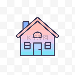 房子 iconline 插图 向量