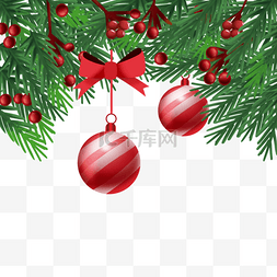 圣诞植物彩球装饰