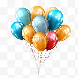 生日氣球派對图片_现实气球生日背景