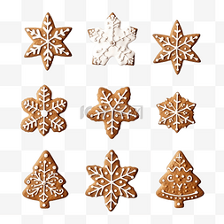 糖果树形饼干图片_圣诞自制烘焙树形和雪花形饼干
