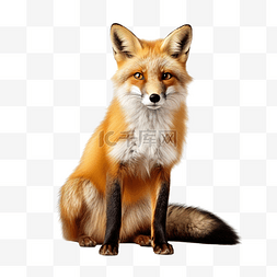毛茸茸的狐狸图片_美丽的狐狸 PNG