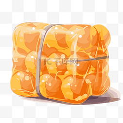 两块切开的橙子图片_泡沫包裝