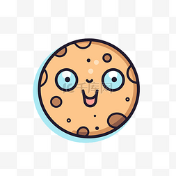饼干描绘图片_您设计的的卡通饼干笑脸图标 向