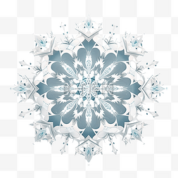 冬季仙境图片_抽象几何雪花圆圈和钻石