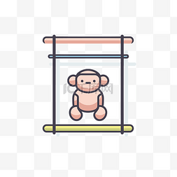 电脑高清图片跑步图片_秋千上的小猴子在平面标志设计的
