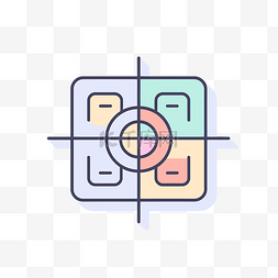 圆形技能图标图片_软件图标插图平面与圆形和矩形 