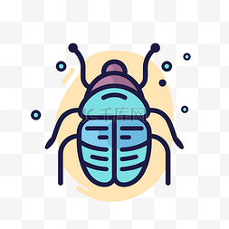 bug 的轮廓图标 向量