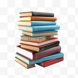 英英字典图片_3d 书堆教育学习学习和信息概念现