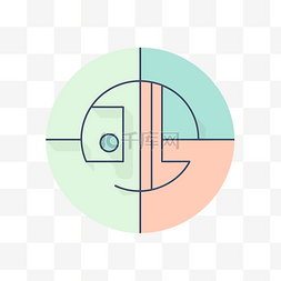 带圆圈的抽象徽标 向量