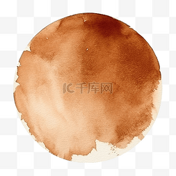 棕色水彩颜料图片_棕色自然色水彩颜料染色背景圆圈