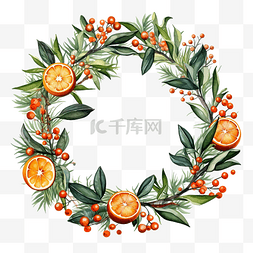 圣诞花环框架，用于节日贺卡装饰