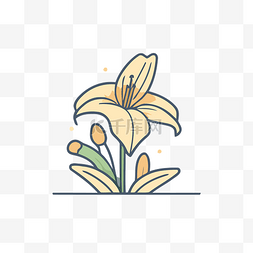 简单的黄色花 eps 矢量图形设计花