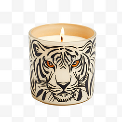 老虎图案蜡烛