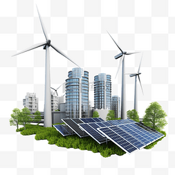 可供选择图片_3d 插图基础设施可再生能源