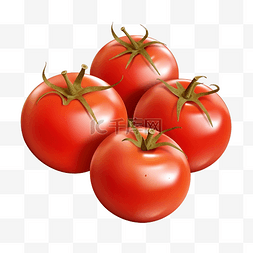 有蔬菜的插图背景图片_背景上孤立的红熟番茄插图