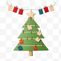 圣诞徽章图片_手把圣诞愿望清单放在圣诞树上