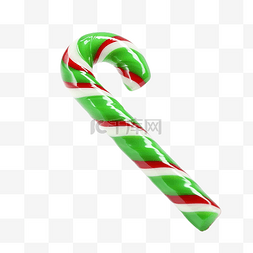 圣诞糖果拐杖图片_圣诞绿色拐杖糖