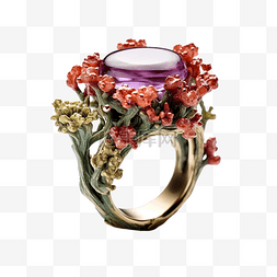 金梅花瓣图片_大自然创造的神奇戒指，由天然材