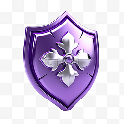 启用保护的紫罗兰色符号 3d 渲染