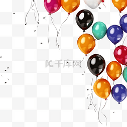 糖果派对海报图片_快乐万圣节贺卡，上面有气球糖果
