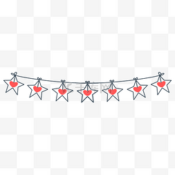 生日派对星星装饰彩旗