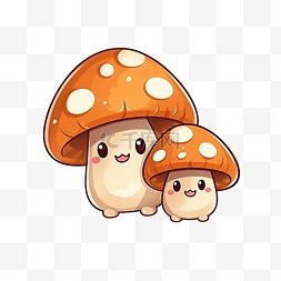 可爱卡通秋季蘑菇食用菌