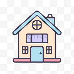 房子小兔图片_简单的房子矢量图图标