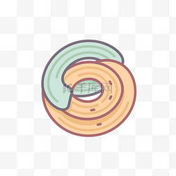 甜甜圈图标平面设计圆形面包和糕