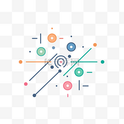 积分图标积分图片_蓝色圆圈圆点线性图标的矢量图解
