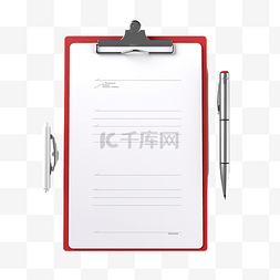白色剪贴板清单纸与检查铅笔隔离