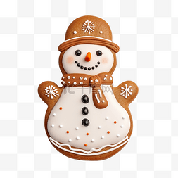雪人形式的圣诞姜饼