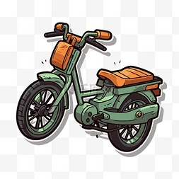 在光滑的草地上骑轻便摩托车的绿