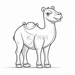 卡通画的骆驼