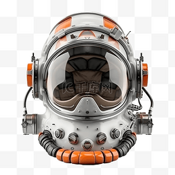 太空头盔套装宇航员装备前视图
