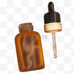 精油瓶滴管图片_3d渲染精油瓶美容护肤品
