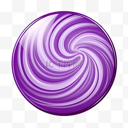 紫色卡通按钮图片_紫色卡通波浪圆圈按钮