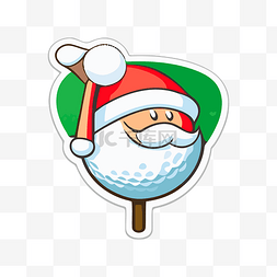 圣诞季节圣诞老人高尔夫球 T 恤贴
