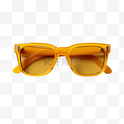 优雅的框架图片_黄色太阳镜眼镜