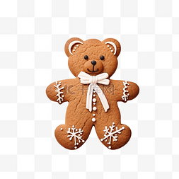 狗狗吃蛋糕图片_木头上熊形状的饼干，上面有圣诞