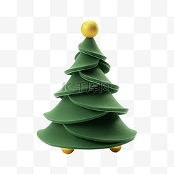 毛毡素材图片_金色顶毛毡圣诞树