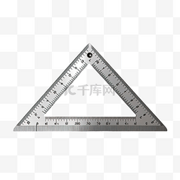 三角尺白色图片_3d 渲染三角尺隔离对教育学习知识