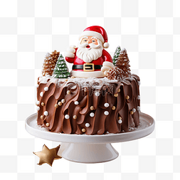 圣诞主题蛋糕，以圣诞老人的形式