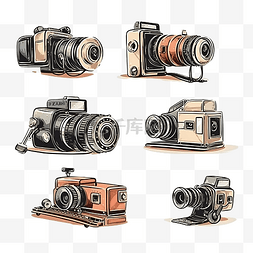 棕色相机图片_复古相机胶卷，用于记录古代表演