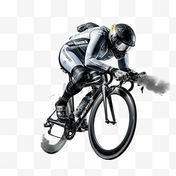 喷气发动机图片_骑自行车的人在自行车上用喷气发
