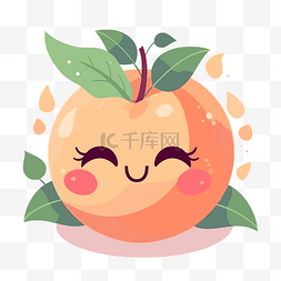 微笑桃子图片_可愛的桃子 向量