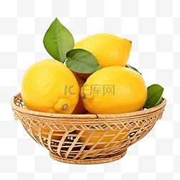 碗里的樱桃图片_柳条碗里的柠檬
