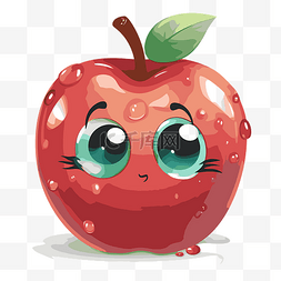 苹果绿图片_苹果免费剪贴画可爱的苹果绿眼睛