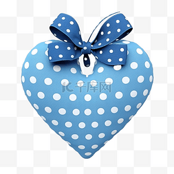 礼物带2图片_带圆点的蓝色心形