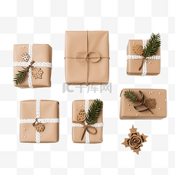 工具包装图片_自制包装圣诞礼物，配有工具和装